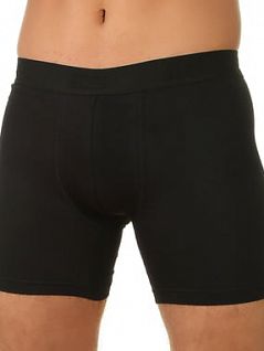 Хлопковые боксеры с добавлением лайкры черного цвета E5 Underwear RT26559